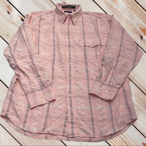 CALLAWAY GOLF Mens Large Pink Oxford Dress Shirt - Picture 1 of 2